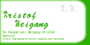 kristof weigang business card