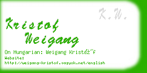 kristof weigang business card